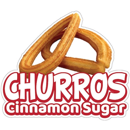 Churros Cinnamon Sugar Decal Concession Stand Food Truck Sticker